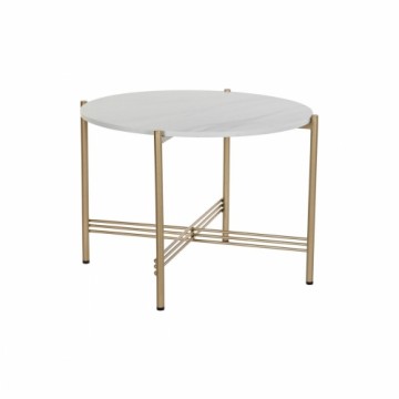 Вспомогательный стол DKD Home Decor Позолоченный Металл Мрамор (65 x 65 x 45 cm)