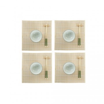 Suši Komplekts DKD Home Decor Zaļš Bambuss Keramika (14,5 x 14,5 x 31 cm)