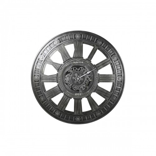 Sienas pulkstenis DKD Home Decor Pārnesumi Sudrabains Dzelzs (117 x 9,5 x 117 cm) image 1