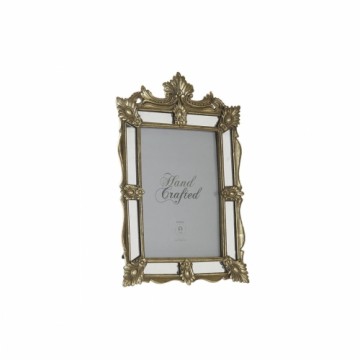 Foto rāmis DKD Home Decor spogulis Šampanietis Stikls Sveķi Shabby Chic (18,7 x 2 x 27,7 cm)