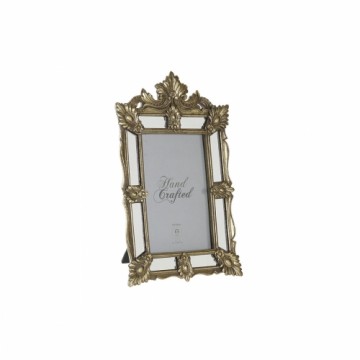 Foto rāmis DKD Home Decor spogulis Šampanietis Stikls Sveķi Shabby Chic (16 x 2 x 25 cm)