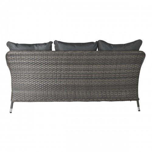 Садовый диван DKD Home Decor Стеклянный Серый полиэстер синтетический ротанг Сталь Темно-коричневый (175 x 73 x 81 cm) image 3
