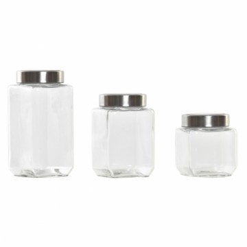 3 caurules DKD Home Decor Stikls Nerūsējošais tērauds (500 ml) (750 ml) (1L) (3 Daudzums)