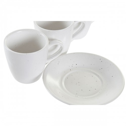 Komplekts ar kafijas tasēm DKD Home Decor Balts Keramika (90 ml) image 3