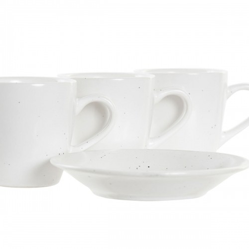 Komplekts ar kafijas tasēm DKD Home Decor Balts Keramika (90 ml) image 4