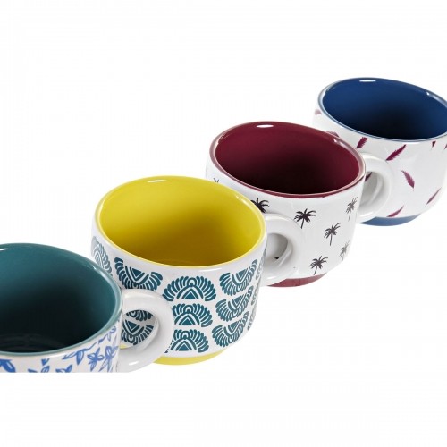 Komplekts ar kafijas tasēm DKD Home Decor Daudzkrāsains Keramika (150 ml) image 3