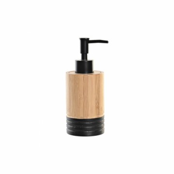 Дозатор мыла DKD Home Decor Натуральный Чёрный Бамбук PP (7 x 7 x 17 cm)