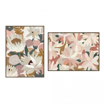 Glezna DKD Home Decor Цветы (90 x 4 x 120 cm) (2 gb.)