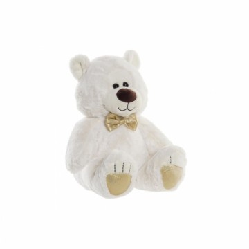 Плюшевый медвежонок DKD Home Decor Соломинка Позолоченный полиэстер Белый Детский Медведь