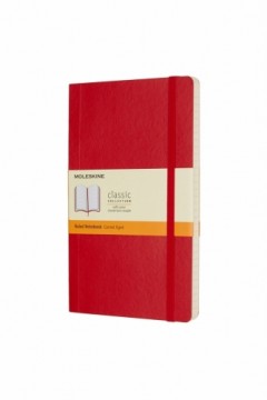 Записная книжка Moleskine Classic 13х21см, линейка, мягкая обложка, красная
