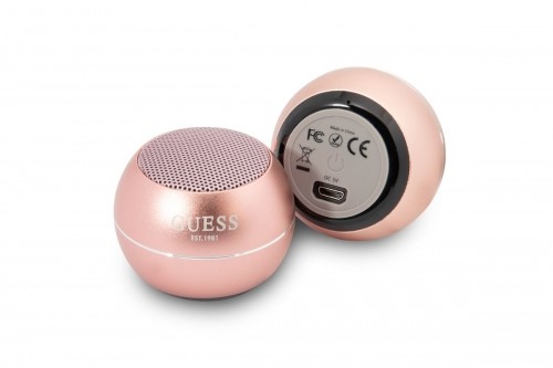 Guess Mini Bluetooth Speaker 3W 4H Pink image 3