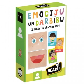 HEADU Montessori zibkartītes "Emocijas un darbības" (latviešu val.)