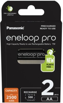 Panasonic Batteries Panasonic eneloop rechargeable battery Pro AA 2500 2BP