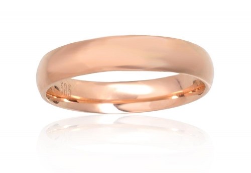 Золотое обручальное кольцо #1101091(Au-R), Красное Золото	585°, Размер: 22, 4.08 гр. image 1