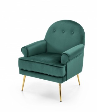 Halmar SANTI leisure armchair dark green / gold