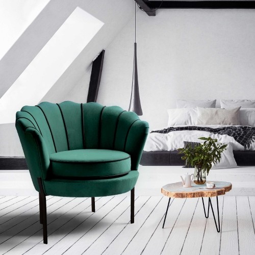 Halmar ANGELO leisure armchair dark green/ black image 1