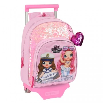 Школьный рюкзак с колесиками Na!Na!Na! Surprise Sparkles Розовый (28 x 34 x 10 cm)