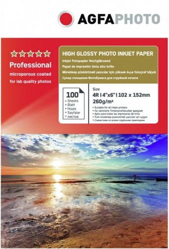 Agfaphoto photo paper Professional Glossy 10x15cm 260g 100 sheets image 1
