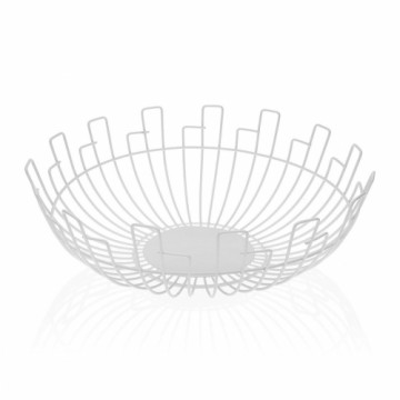 Augļu Bļoda Versa Balts Tērauds (30 x 10 x 30	 cm)