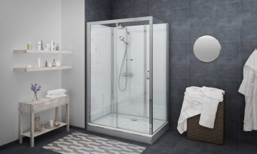 Roth Vinata® Comfort - Corner 677 × 1160 White/Clear 1416000297 Pilnībā aprīkota dušas kabīne