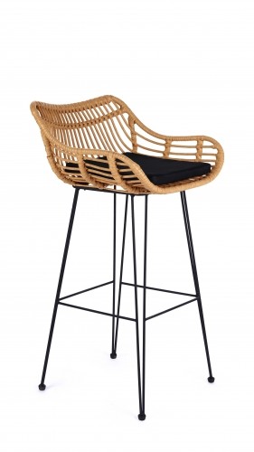 Halmar H105 bar stool, color: natural / black image 1