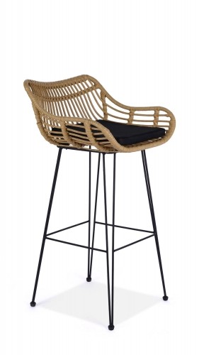 Halmar H105 bar stool, color: natural / black image 2