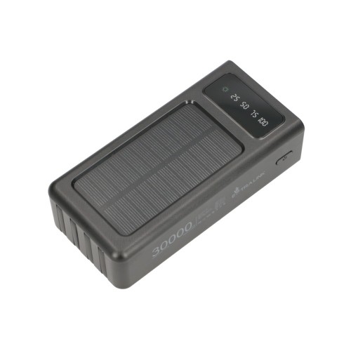 Extralink Solar EPB-093 jaudas banka 30000 mAh / 4 x USB melns image 2