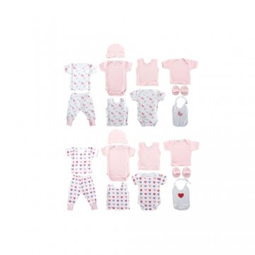 Предметы одежды DKD Home Decor Хлопок Розовый Белый 0-6 Months (11 Предметы) (2 штук)