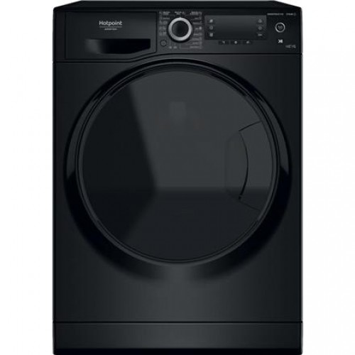 Hotpoint-ariston Hotpoint Washing Machine With Dryer NDD 11725 BDA EE Energy efficiency class E, Front loading, Washing capacity 11 kg, 1551 RPM, Depth 61 cm, Width 60 cm, Display, LCD, Drying system, Drying capacity 7 kg, Steam function, Black image 1