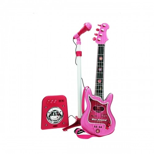 Детская гитара Reig Микрофон Розовый image 1