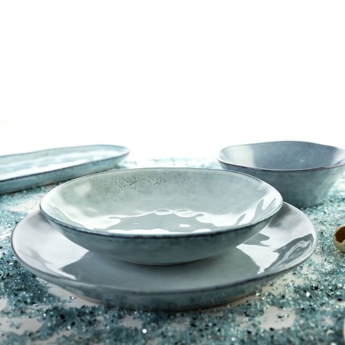 Плоская тарелка Quid Boreal Керамика Синий (21 cm) (Pack 6x) image 2