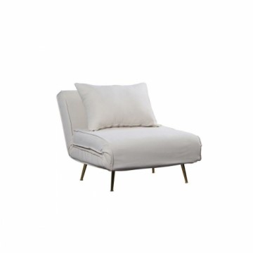 Izvelkams dīvāns DKD Home Decor Metāls Poliesters Krēmkrāsa (90 x 90 x 84 cm)