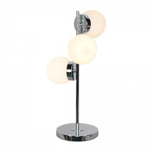 Galda lampa DKD Home Decor Stikls Sudrabains Metāls Balts Moderns (23 x 23 x 49 cm) image 1