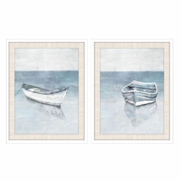 Картина DKD Home Decor Barco Средиземноморье (55 x 2,5 x 70 cm) (2 штук)