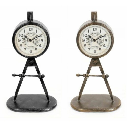 Настольные часы DKD Home Decor Melns Bronza Dzelzs PVC Loft (17 x 8 x 31 cm) (2 gb.) image 1