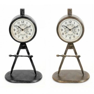 Настольные часы DKD Home Decor Melns Bronza Dzelzs PVC Loft (17 x 8 x 31 cm) (2 gb.)