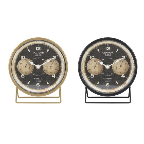 Настольные часы DKD Home Decor Melns Bronza Dzelzs PVC (12 x 5 x 14 cm) (2 gb.) image 1