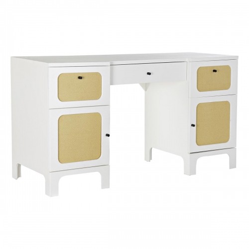 Письменный стол DKD Home Decor Ель Белый ротанг (140 x 50 x 76 cm) image 1