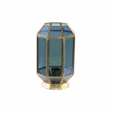 Galda lampa DKD Home Decor Stikls Zils Bronza 220 V Misiņš 50 W Moderns (18 x 19 x 29 cm)