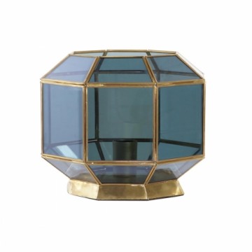 Galda lampa DKD Home Decor Stikls Zils Bronza 220 V Misiņš 50 W Moderns (29 x 29 x 25 cm)