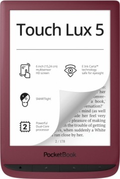 PocketBook Touch Lux 5, ruby red