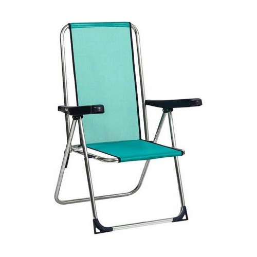 Pludmales krēsls Alco 63 x 101 x 65 cm Alumīnijs Zaļš Dažādas pozīcijas image 1