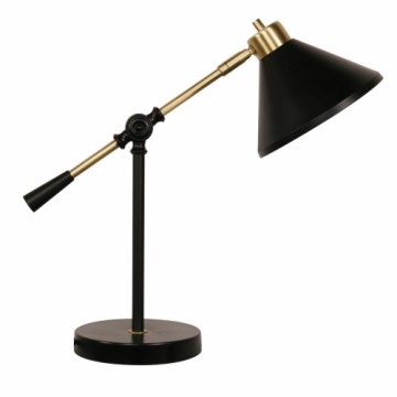 Настольная лампа DKD Home Decor Чёрный Позолоченный Металл (17,7 x 38 x 40,6 cm)