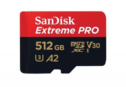 Sandisk Extreme Pro microSDXC 512GB 200/140 MB/s A2 U image 1