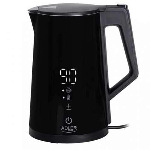 Adler Kettle AD 1345b Electric, 2200 W, 1.7 L, Stainless steel, 360° rotational base, Black image 1