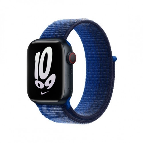 Apple Nike sport band in Game Royal/Midnight Navy color for 41 mm case image 2