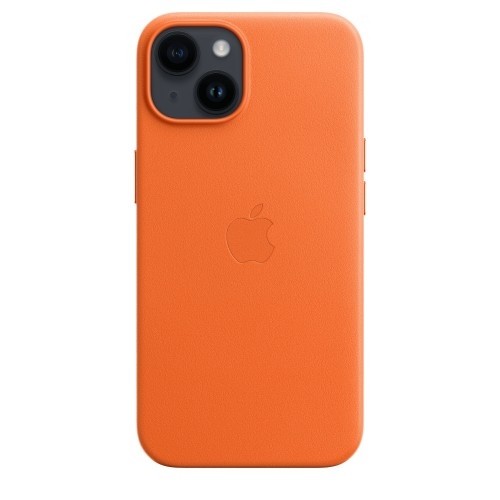 Apple Case iPhone 14 leather Orange image 1