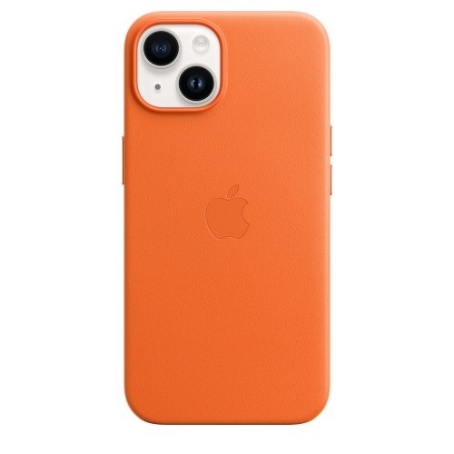 Apple Case iPhone 14 leather Orange image 4