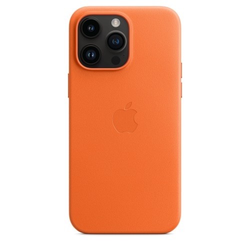 Apple Case iPhone 14 Pro Max leather Orange image 4