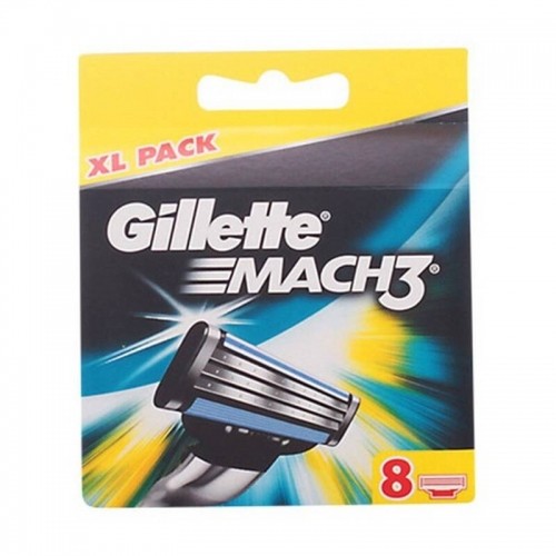 Skūšanās asmeņu rezerves asmeņi Mach 3 Gillette (8 uds) image 1